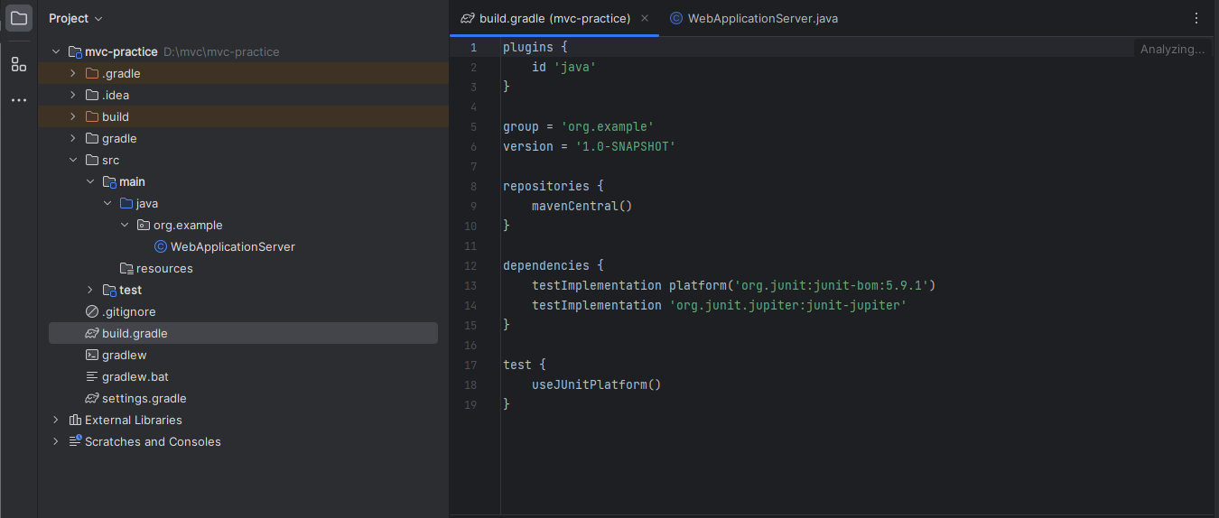 build.gradle : 기본 값