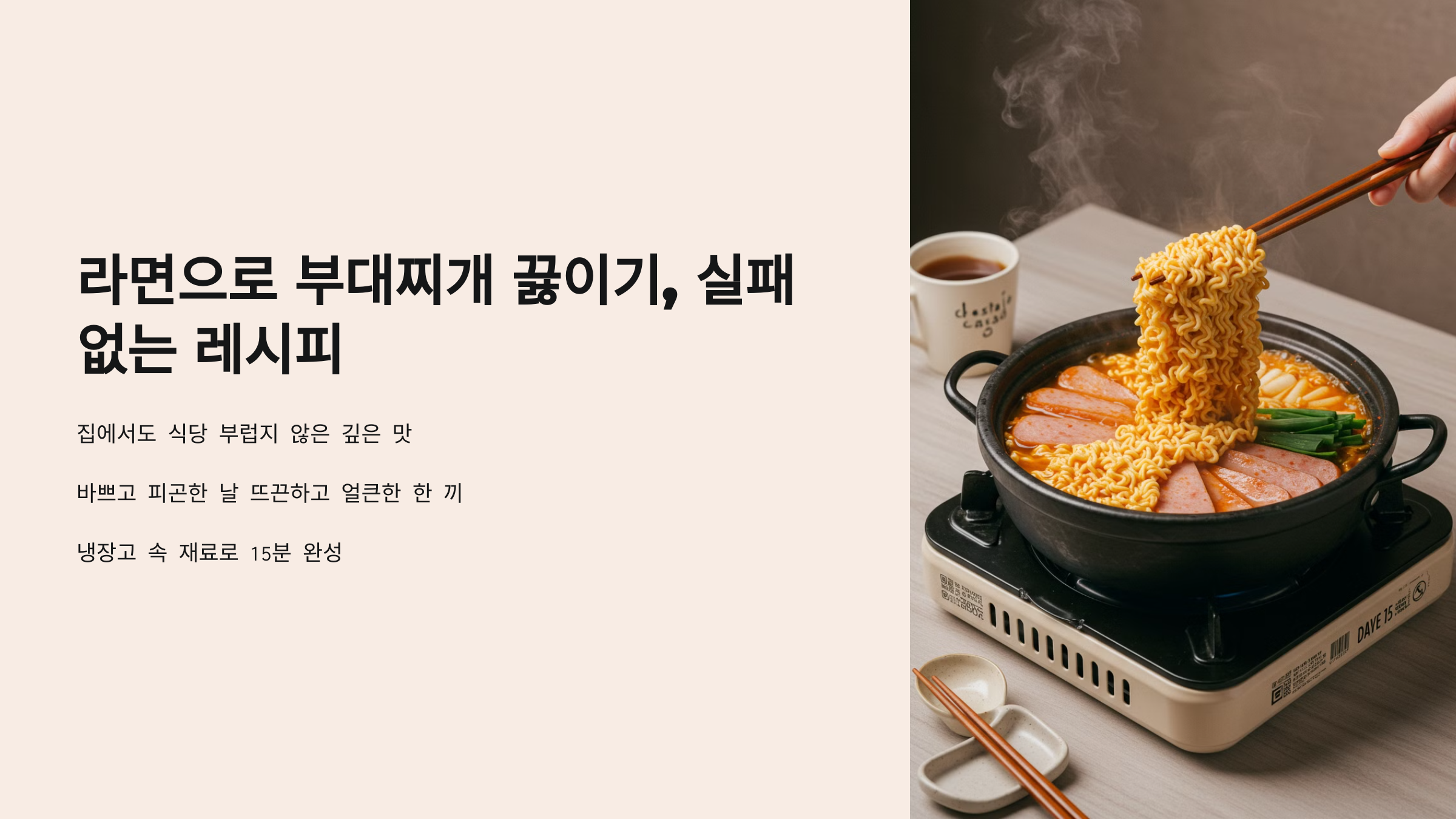라면 부대찌개 레시피
