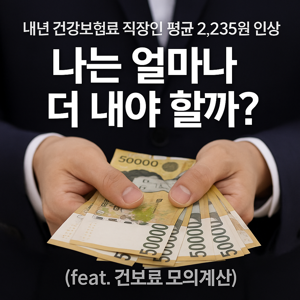 내년 건강보험료 직장인 평균 2,235원 인상