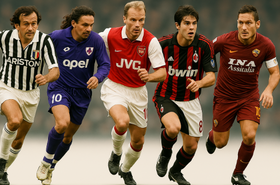 축구 클래식 10번 대표선수 플라티니, 바조, 베르캄프, 카카, 토티 관련 이미지