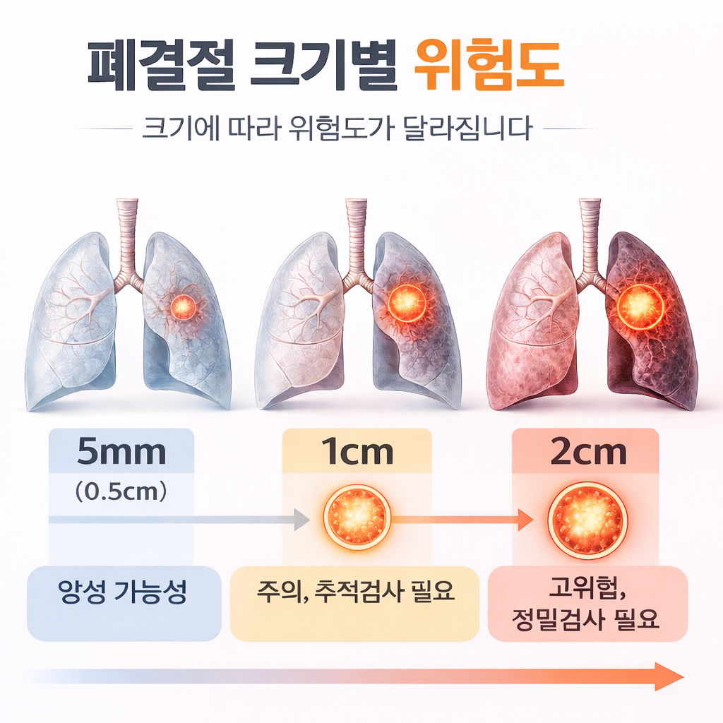 폐결절 크기별 위험도, 이 기준이면 병원 가야 합니다