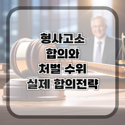 합의가 처벌 수위에 미치는 영향과 실제 합의 전략