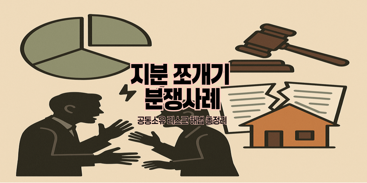 지분 쪼개기 분쟁사례|공동소유 리스크 해법 총정리