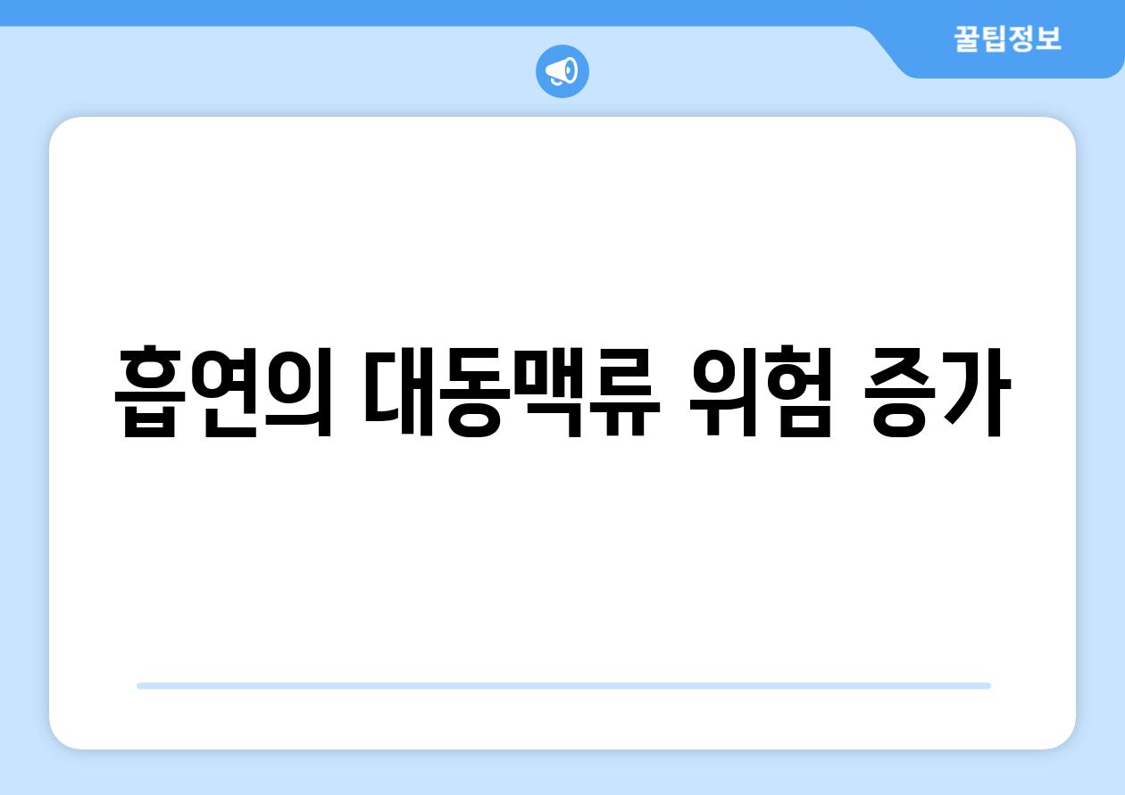 흡연의 대동맥류 위험 증가