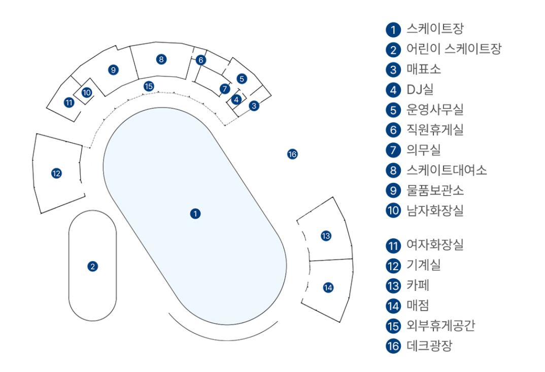 서울광장 스케이트장 시설배치도