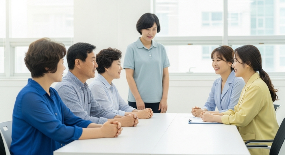 지자체 민원센터에서 상담 중인 시민