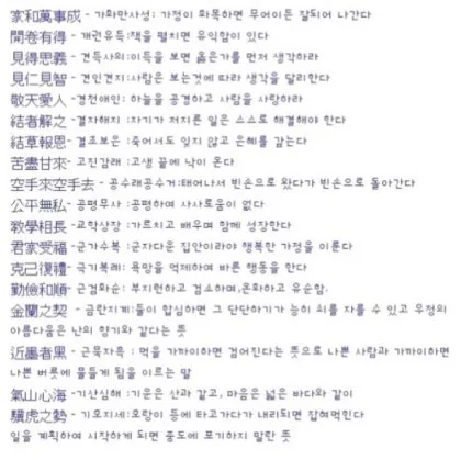 고사성어 모음 성공 사자성어 모음집 1000 도전_7