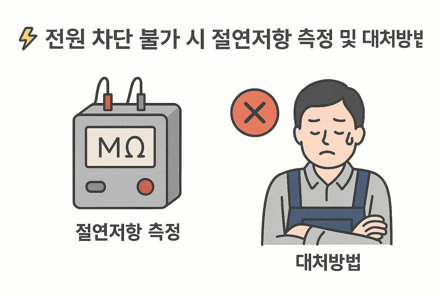 전원 차단 불가 시 절연저항 측정 및 대처방법