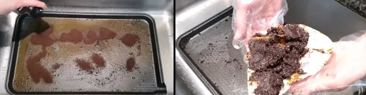 불판 기름기 제거 사진