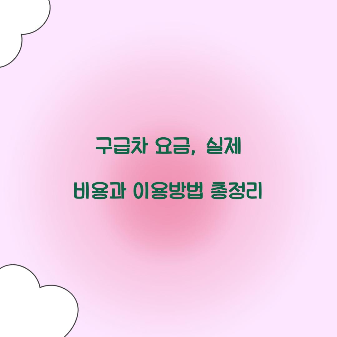 구급차 요금