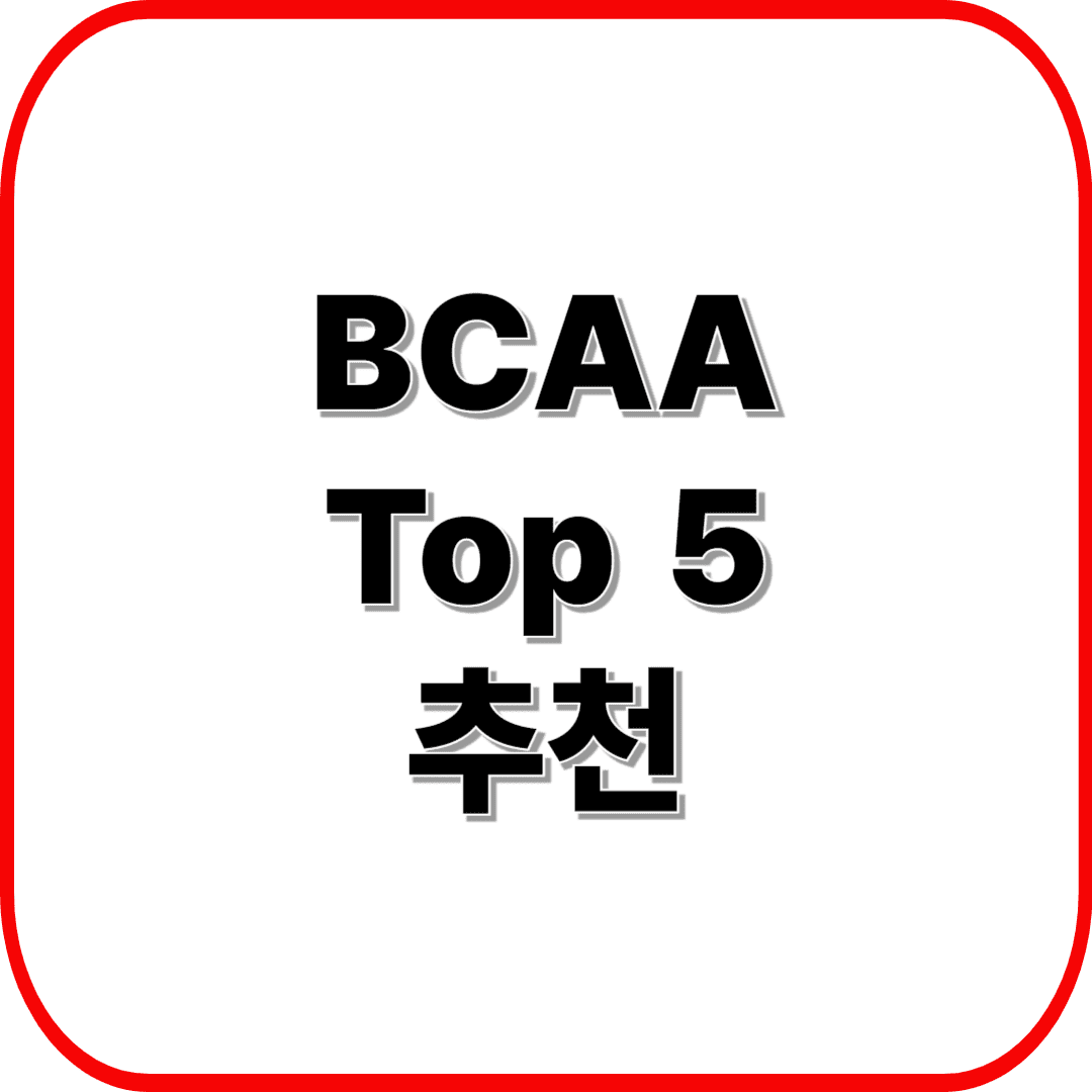 BCAA 효능·복용법·2025년 국내 TOP5
