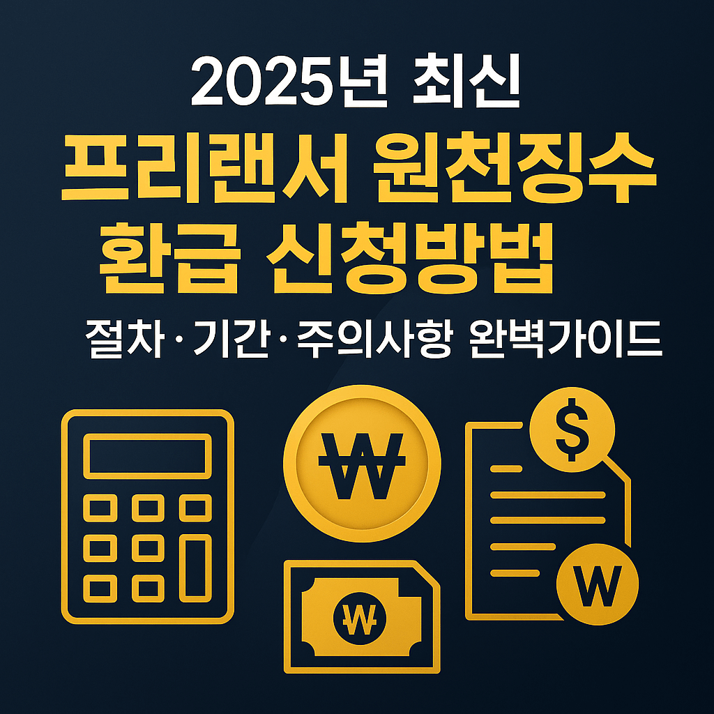 2025년 최신 프리랜서 원천징수 환급 신청방법｜절차·기간·주의사항 완벽가이드