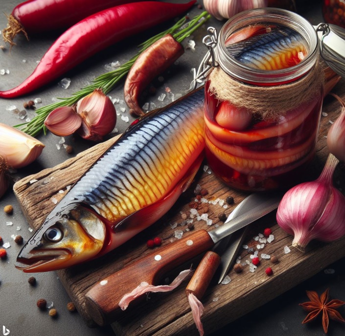 소금물에 절이거나 강한 연기로 훈제하여 붉은 색을 띠는 청어