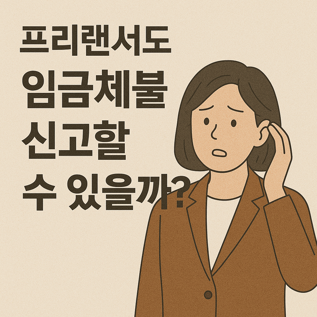 프리랜서도 임금체불 신고할 수 있을까?