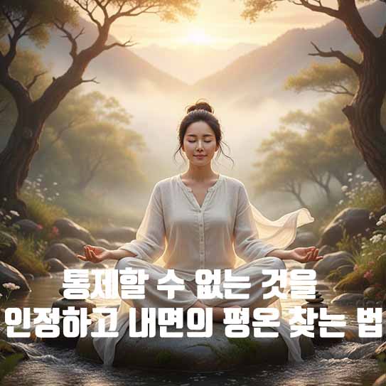 수용의 평화: 통제할 수 없는 것을 인정하고 내면의 평온 찾는 법