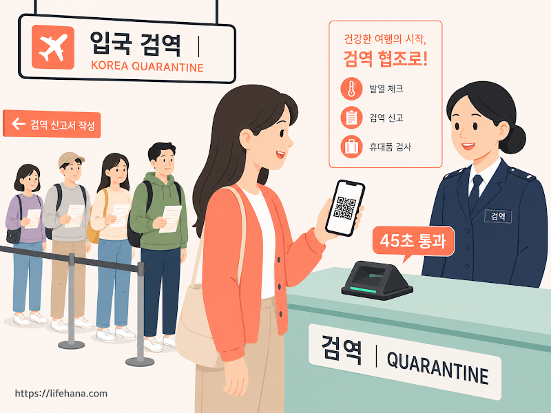 해외여행 귀국 시 입국 Q-CODE 간편 전자신고, 안 하면 검역대에서 줄 서요