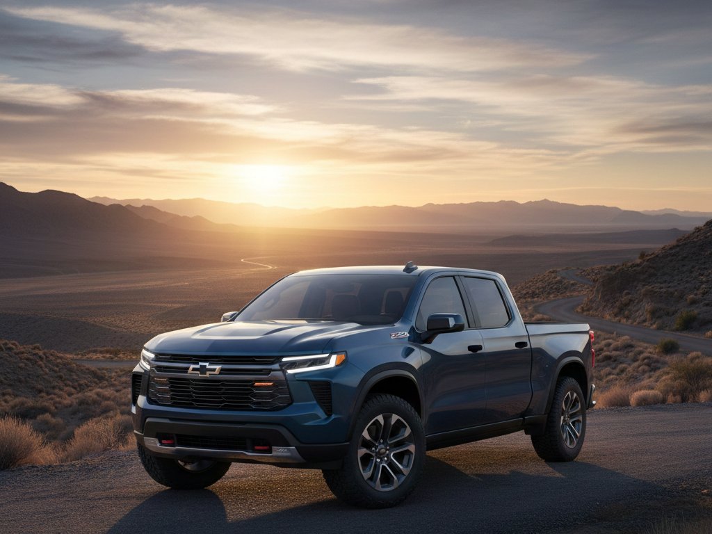 제너럴 모터스 브랜드 석양의 쉐보레 자동차 로고