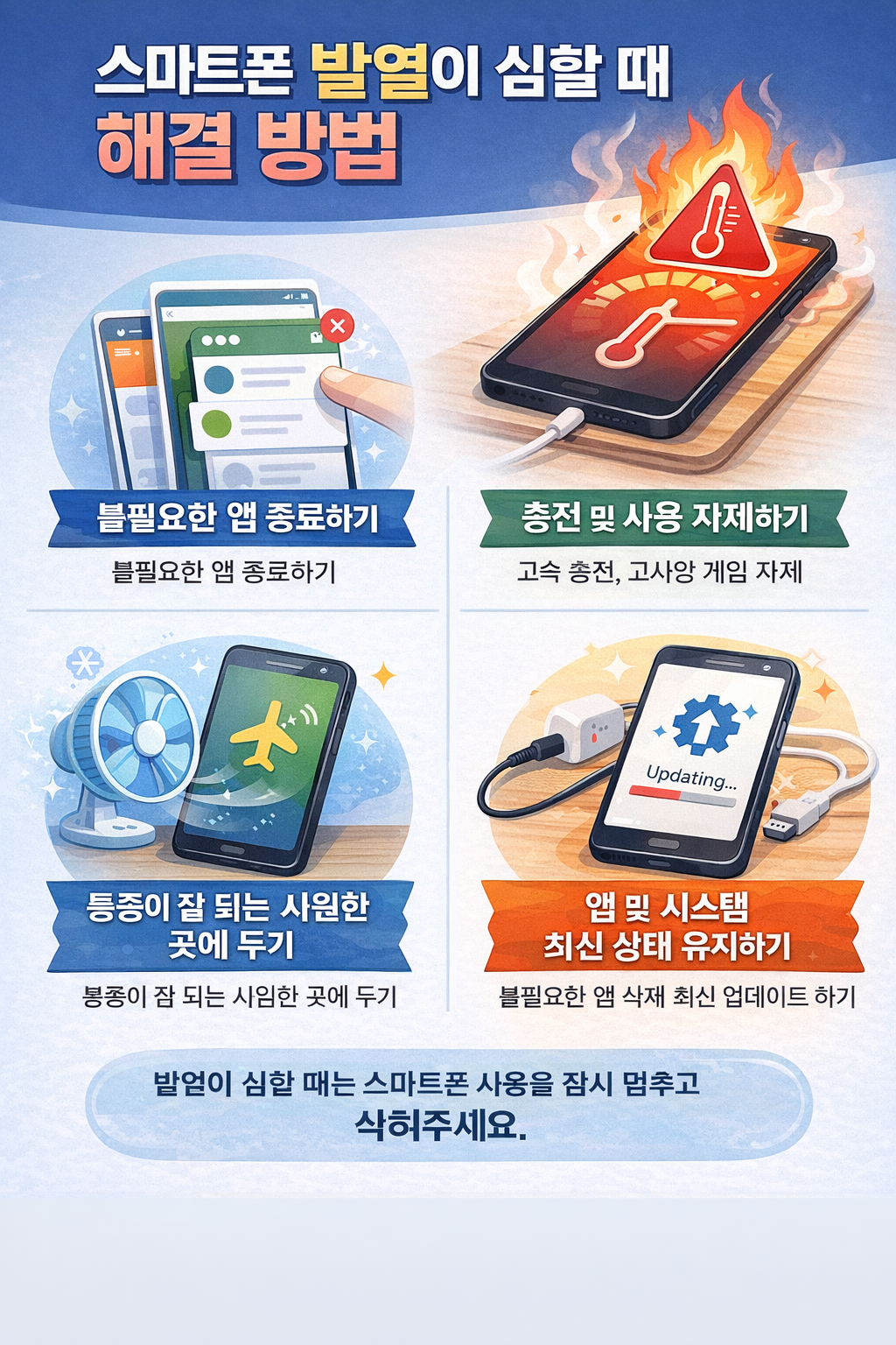 스마트폰 발열이 심할 때 해결 방법