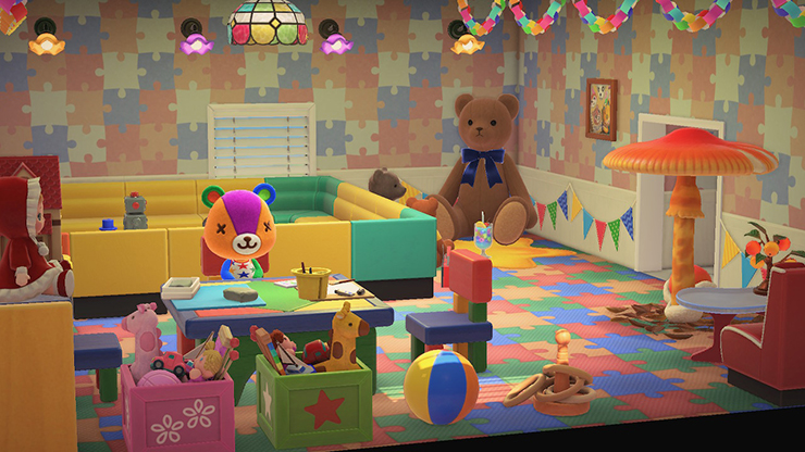 패치 - 컬러풀한 장난감 상자처럼 / 모동숲 해피홈 파라다이스 주민 가구