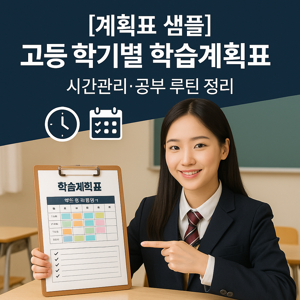 [계획표 샘플] 고등 학기별 학습계획표 ｜ 시간관리·공부 루틴 정리