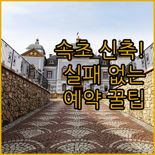 실패 없는 속초 여행을 위한 신축 숙..