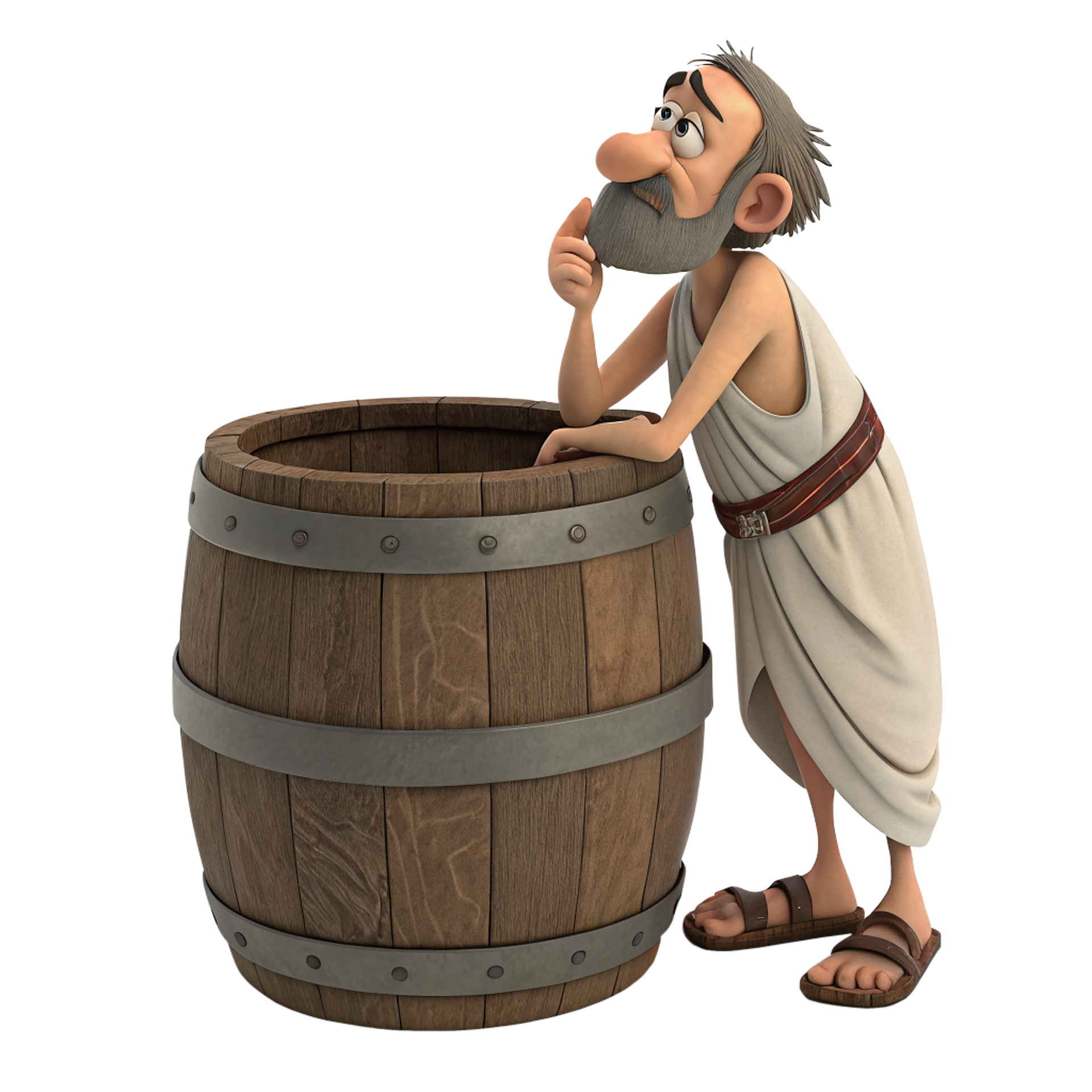 무언가를 생각하는 그림