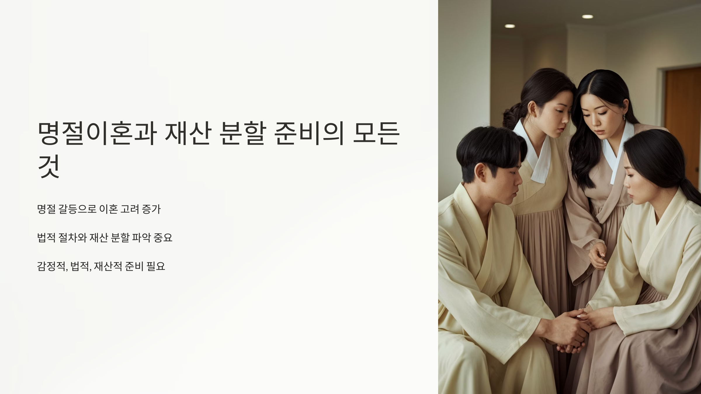 명절이혼과 재산 분할 준비의 모든 것