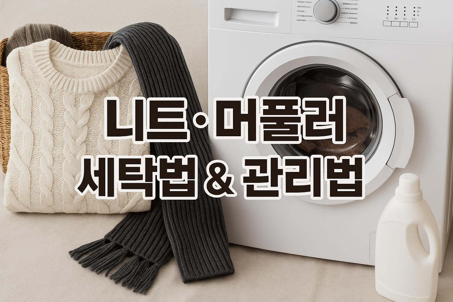 니트, 머플러 세탁&amp;관리법