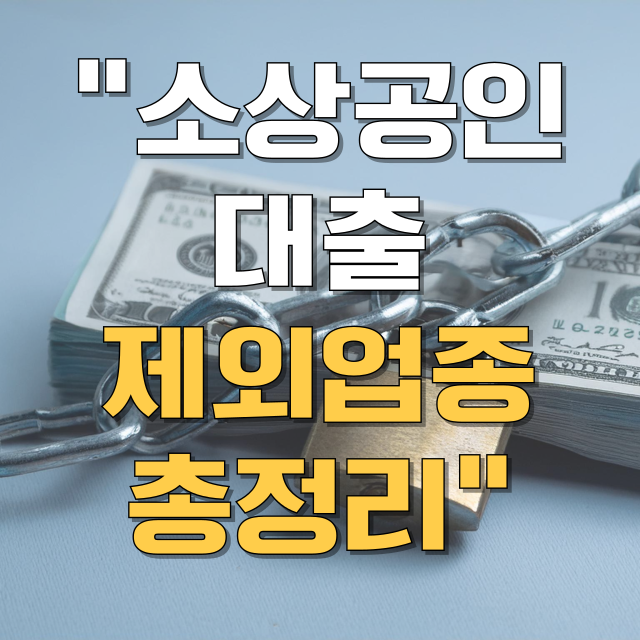 소상공인 정책자금 제외업종 총정리 블로그 글 대표 이미지