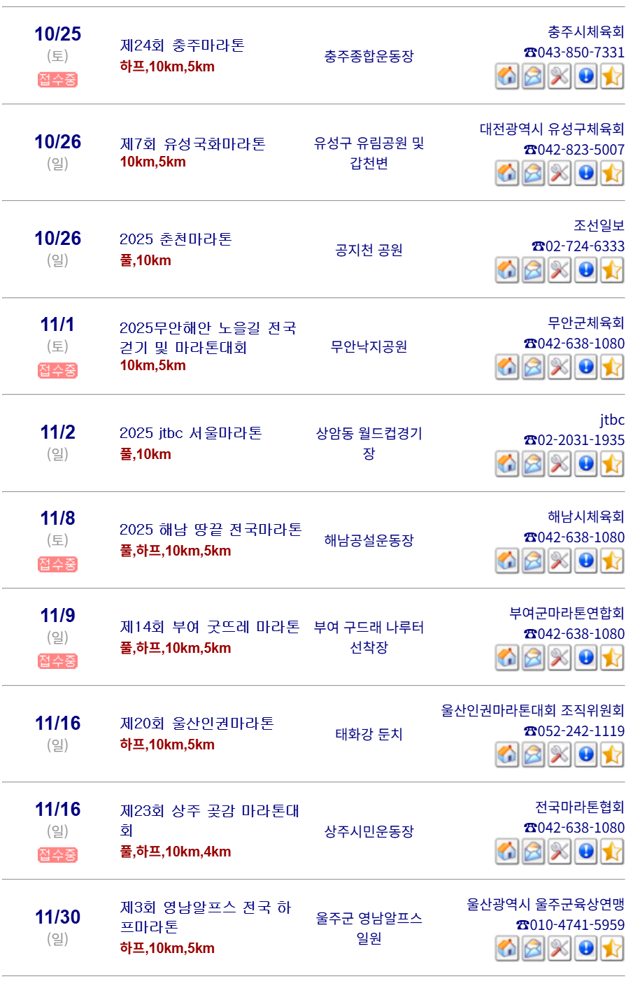 2025년 온라인 마라톤 대회일정 총정리 8