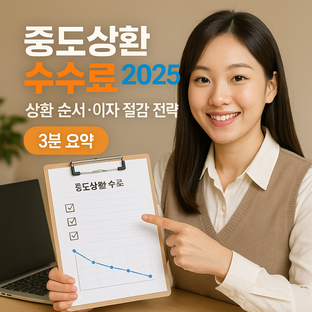중도상환 수수료 2025 기준 &ndash; 상환 순서&middot;이자 절감 전략 체크리스트