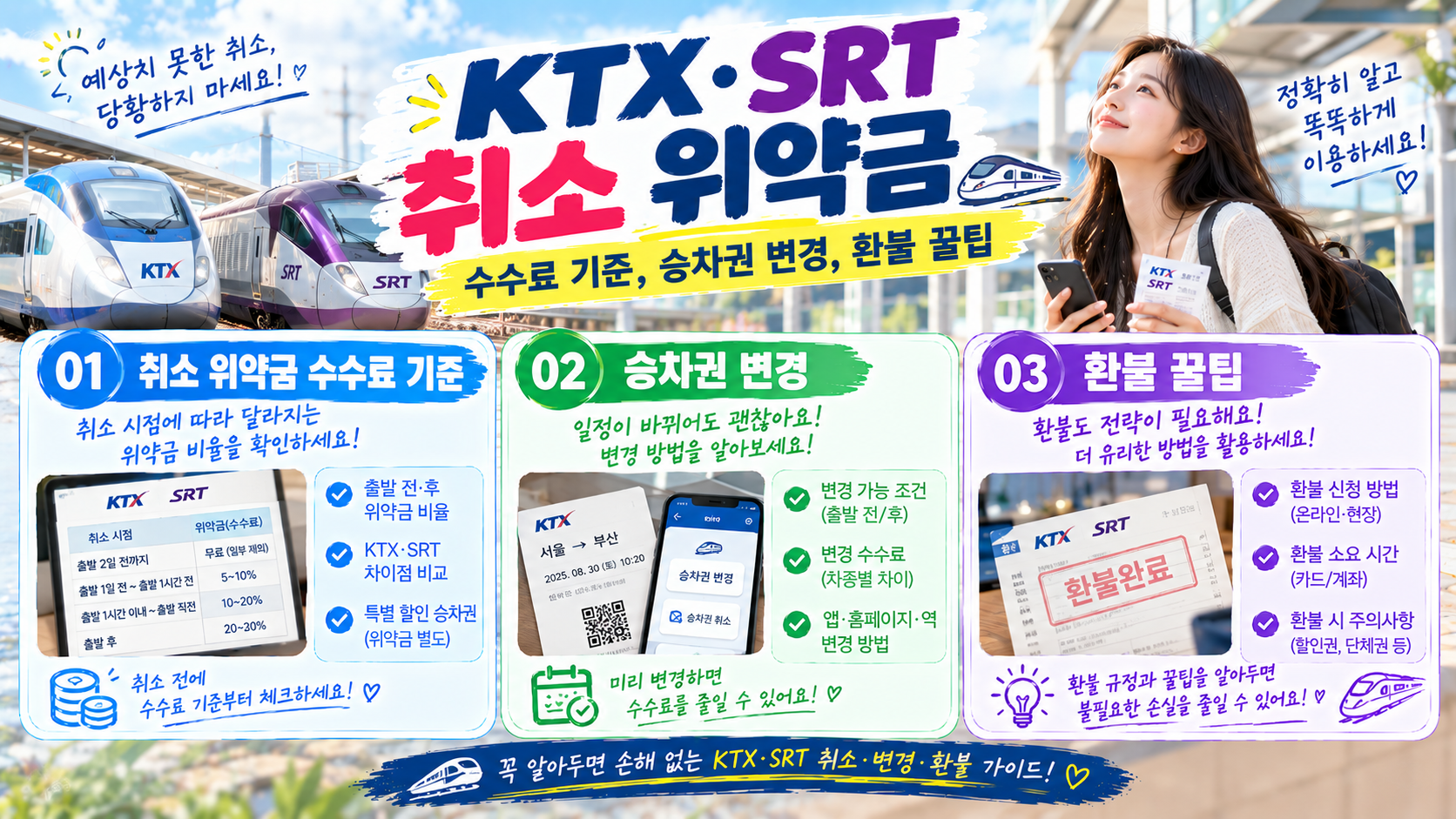 KTX·SRT 취소 위약금