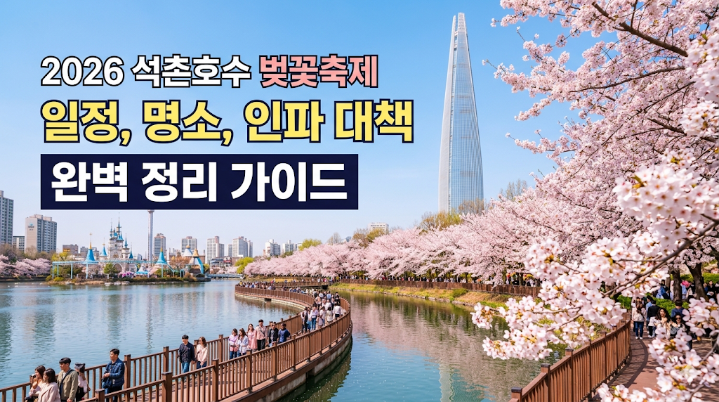 석촌호수 벚꽃축제 일정, 명소, 인파 대책 완벽 정리 가이드 2026