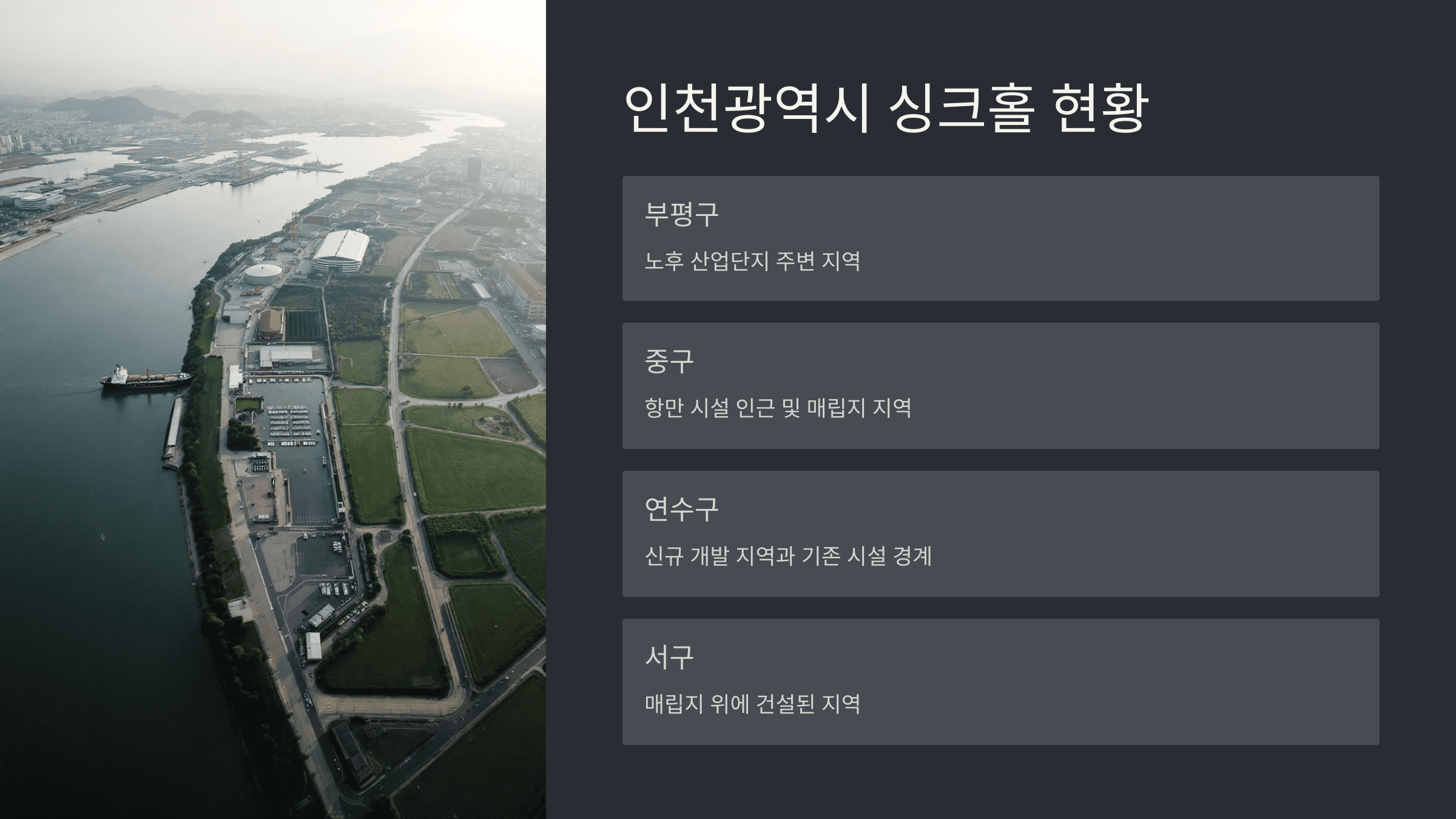 지역별 싱크홀 위험지역