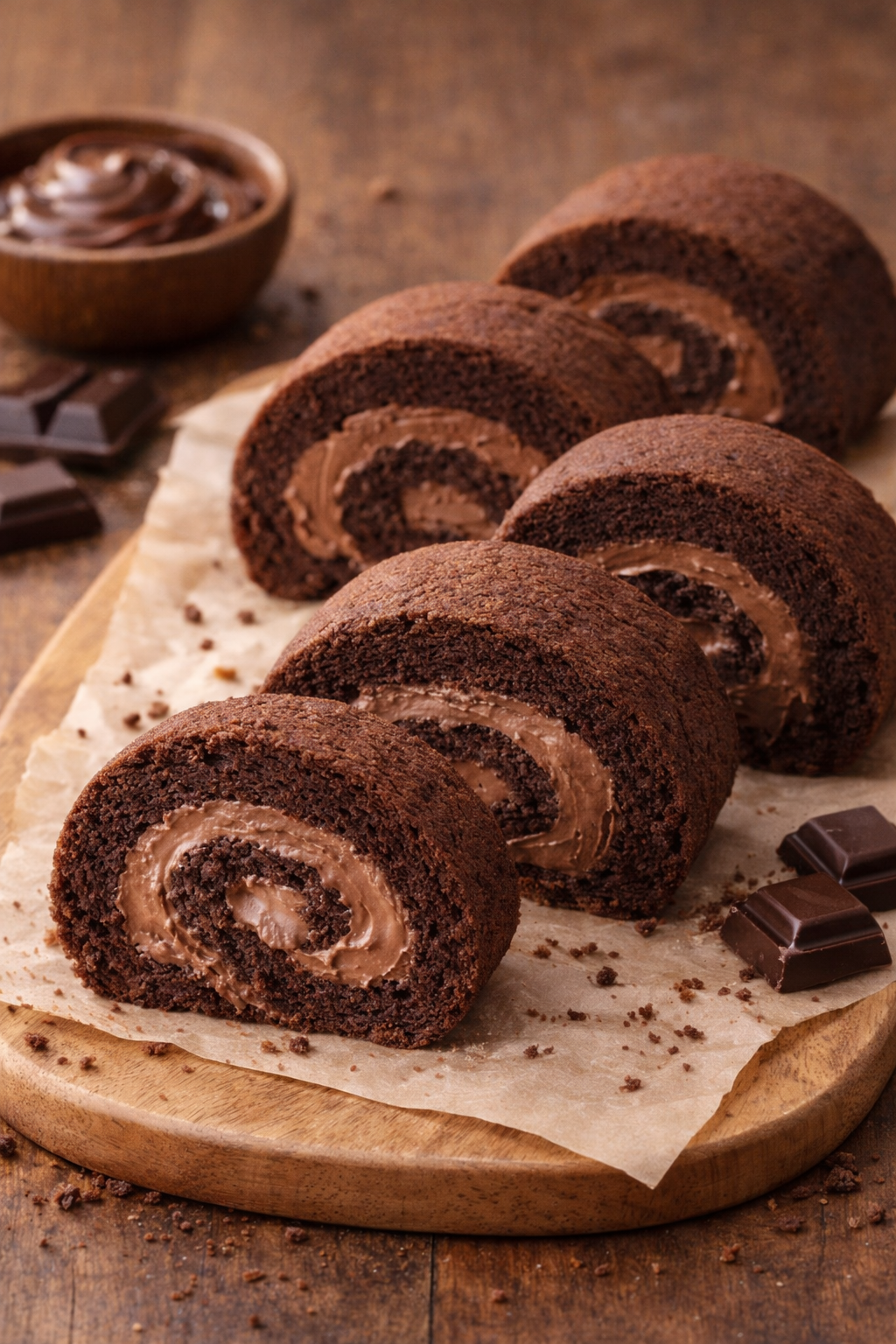 초코 크림 롤 사진