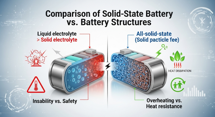 전고체 배터리와 리튬이온 배터리의 차이, 구조에서 시작됩니다.