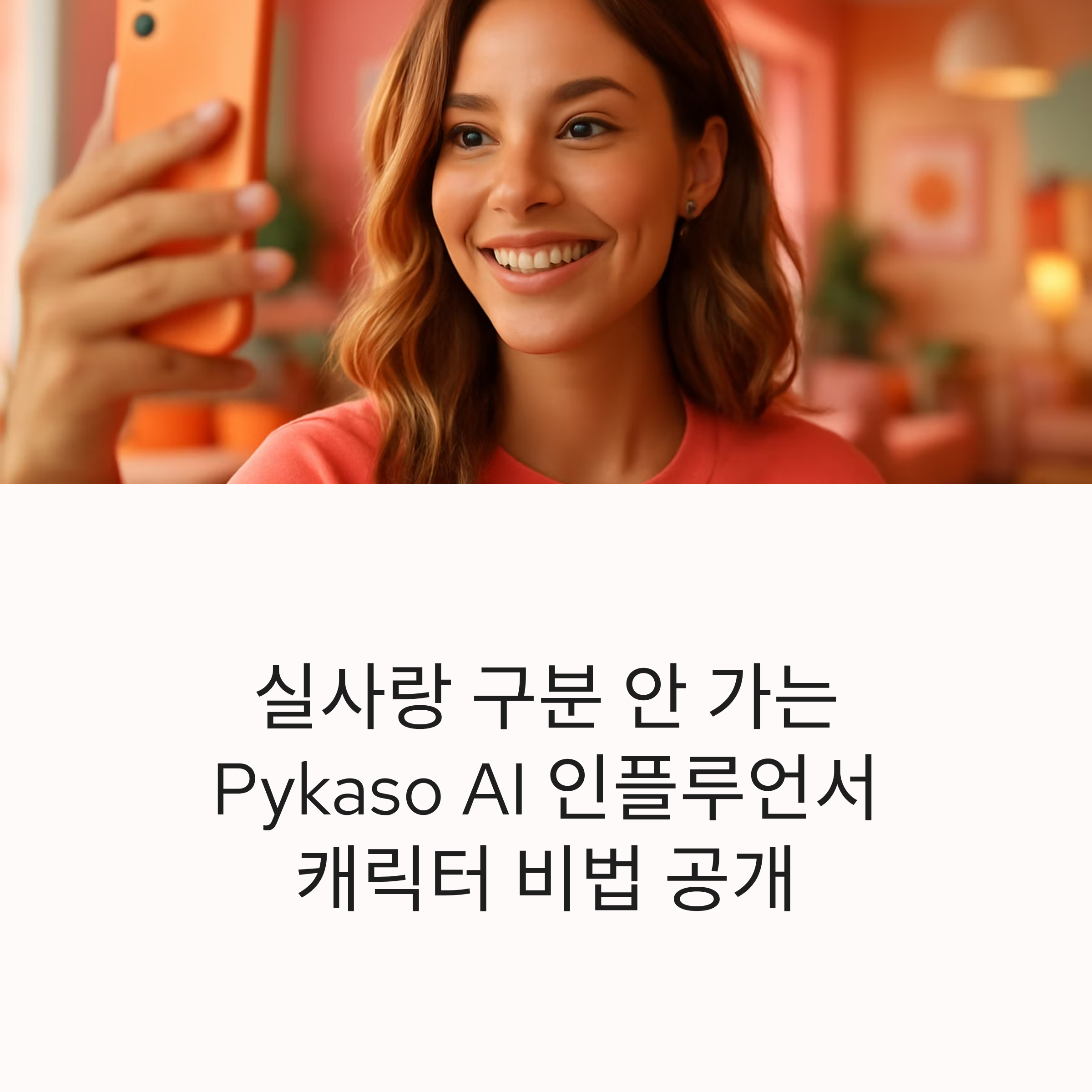 Pykaso AI로 실사 같은 인플루언서 캐릭터를 만드는 비밀 꿀팁! 실제 활용 가능한 프롬프트 예시와 트렌디한 연출 방법까지 알려드립니다.