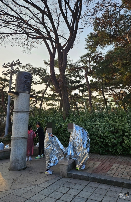 서울 마라톤 체온유지