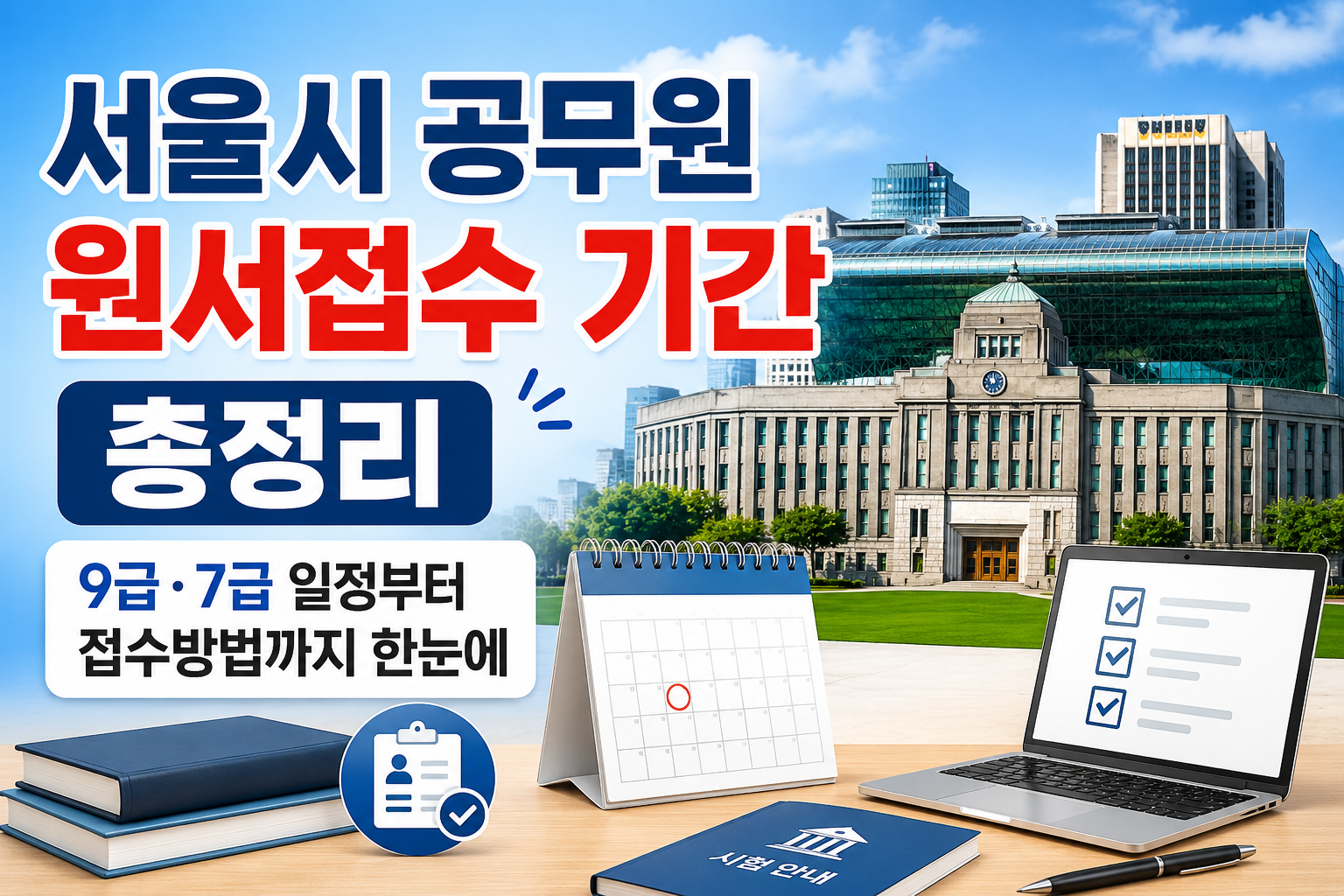 서울시 공무원 원서접수 기간 총정리|9급·7급 일정부터 접수방법까지 한눈에 관련 사진