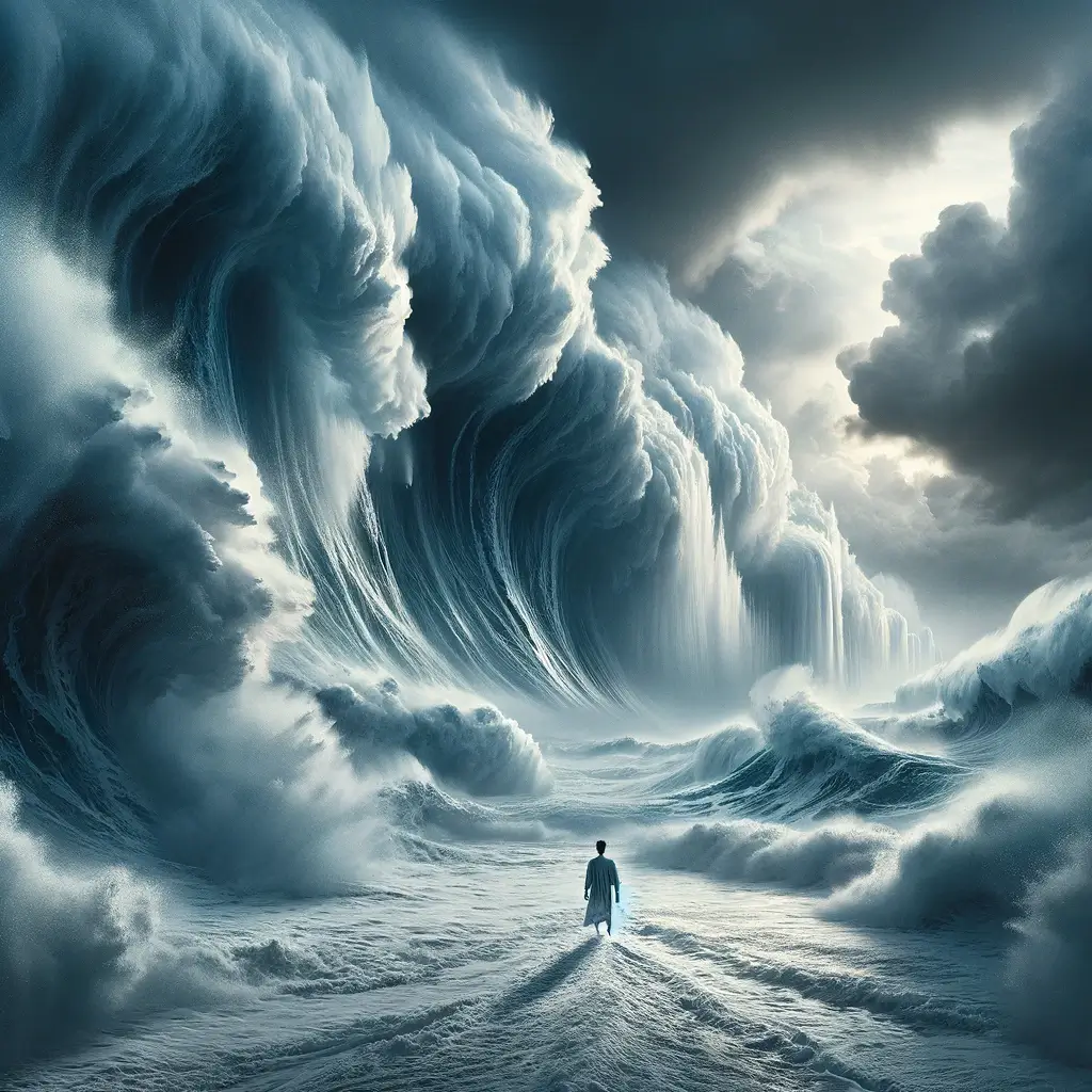 파도에 휩쓸리는 꿈 해몽