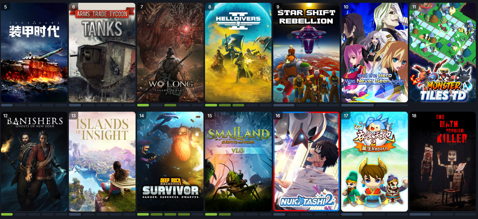 날짜별 게임 출시 일자