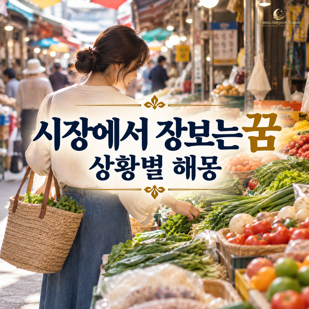시장에서 장보는 꿈 제목과 재래시장 장바구니 장면