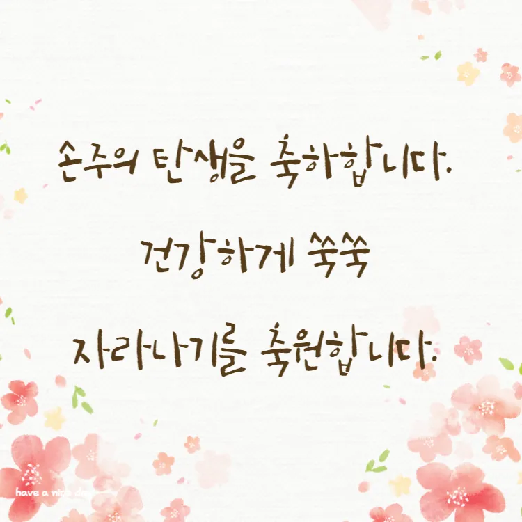 손주 축하 인사 돌 생일 유치원 입학 따뜻한 문구 모음_1