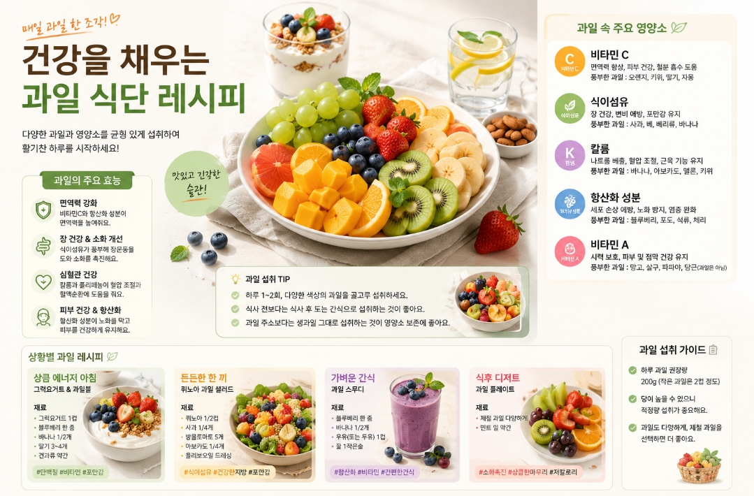 건강을 채우는 과일 식단 레시피