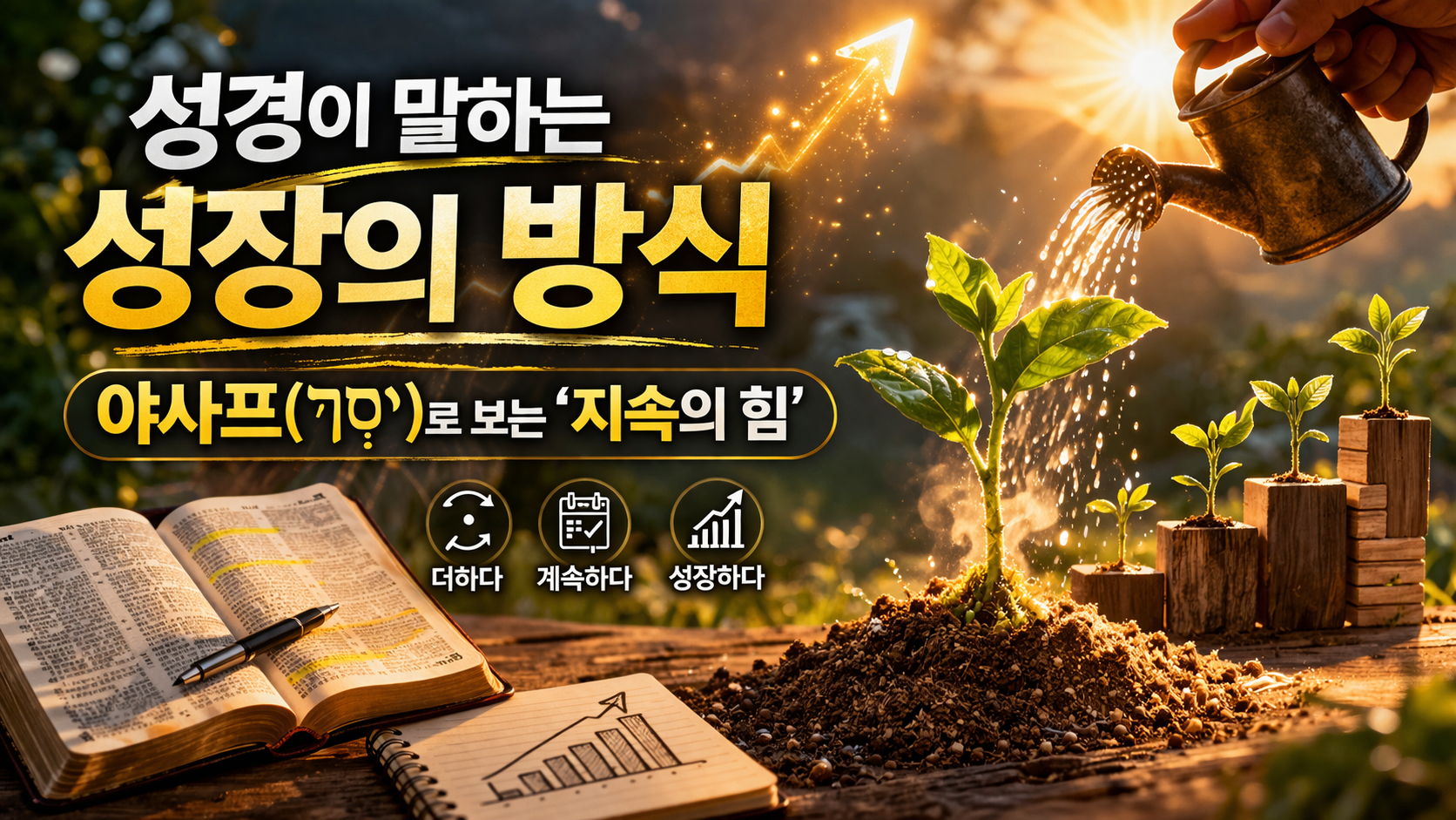 제목 썸네일 : 히브리어 단어 "야사프"