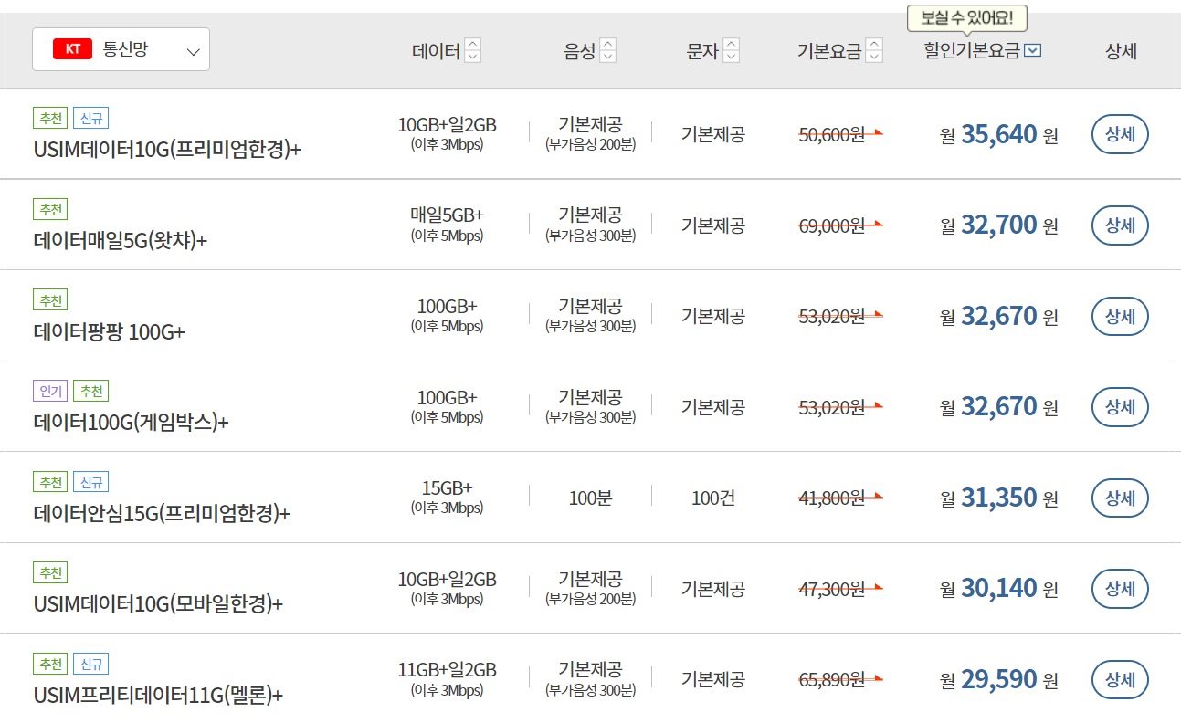 프리티-KT-무제한