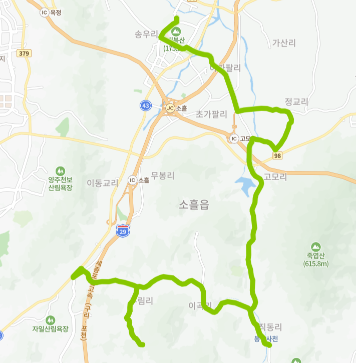 포천-86번-버스-노선-지도