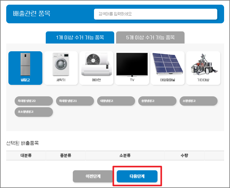 폐가전제품 무상수거 신청방법