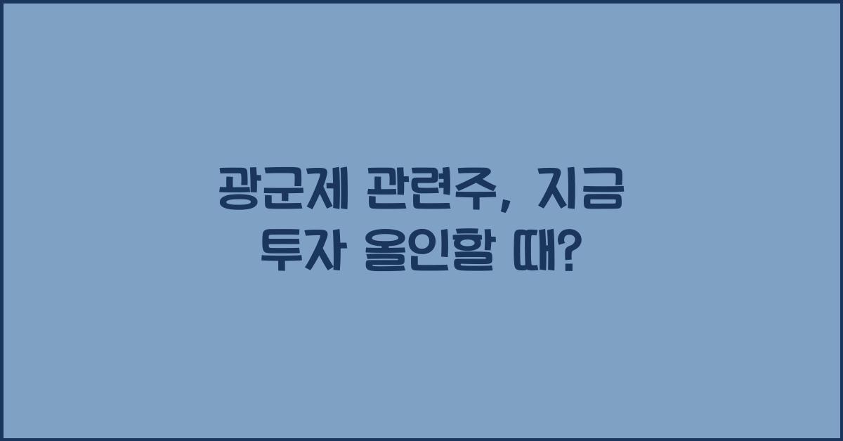 광군제 관련주