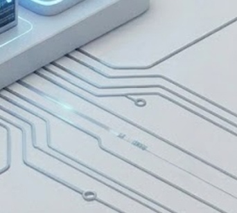 인공지능(AI) 기술의 발전과 이에 따른 전력 및 데이터 센터 인프라의 폭발적인 성장을 시각화한 입체 그래픽 이미지입니다.